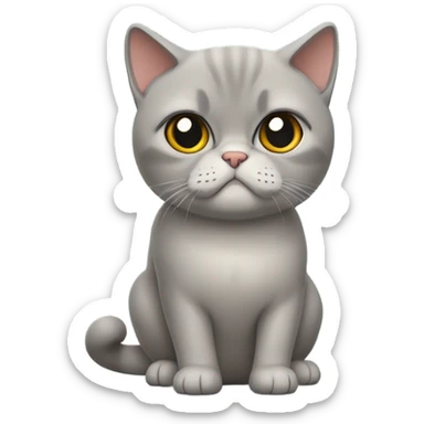 unimpressed british shorthaircat sticker