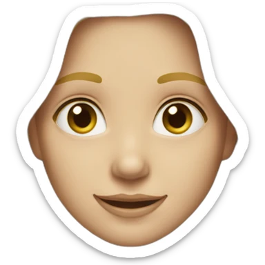  light-skinned, happy emoji with blonde hair, red tips, golden eyes, in a turquoise top with a simple background. sticker