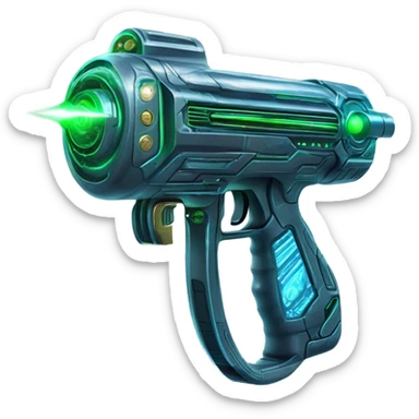 Ray laser gun sticker