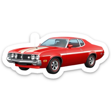 red ford torine from starsky and hutch sticker