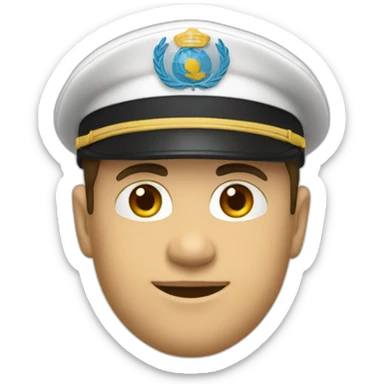 Un salut militaire avec un casquette de marin sticker