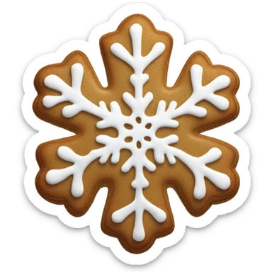 gingerbread snowflake cookie sticker