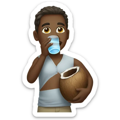 Coconut drinking water  sticker