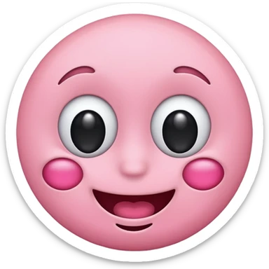 A pink emoji with dizzy eyes sticker