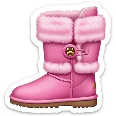 Cute pink Uggs with boots sticker