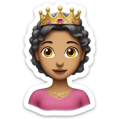 Lebanese Girl with a princess crown  sticker