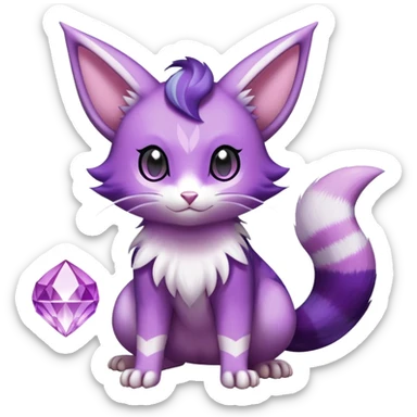 Shiny Furret-Purrloin-Espeon-Hybrid (Full body) sticker