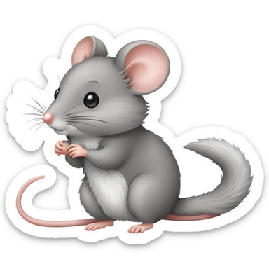 mouse with extra long tail sticker