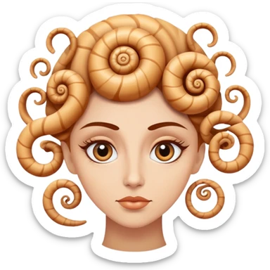 a lady hypnotized with spirals in eyes sticker