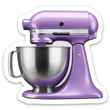 Realistic light purple kitchenaid mixer isolated.  sticker