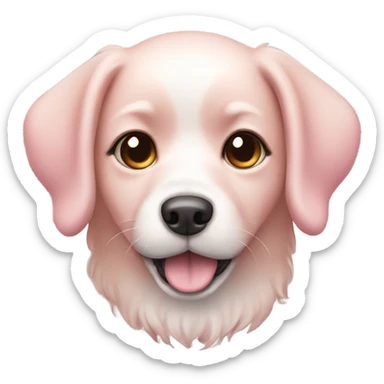 Light pink cute dog sticker