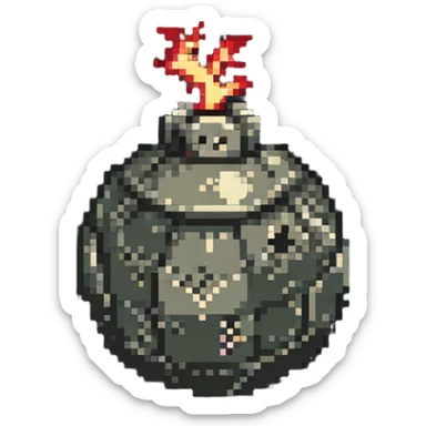 cute cartoonish bomb power up item sticker