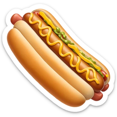 Hot dog with a happy face on it sticker