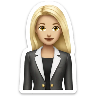 blonde girl with chanel blazer sticker