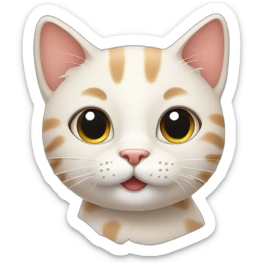 Cat with dimples sticker