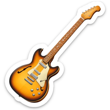 Electric guitar 1950s sticker