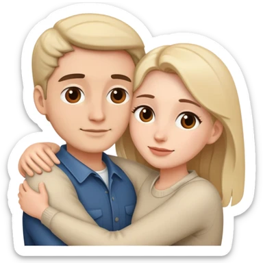 couple hug sticker