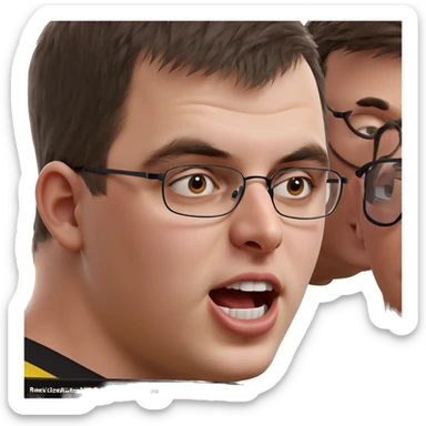 group of boys with glasses sticker