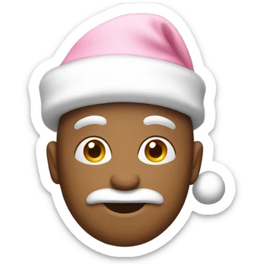 light pink santa hat sticker