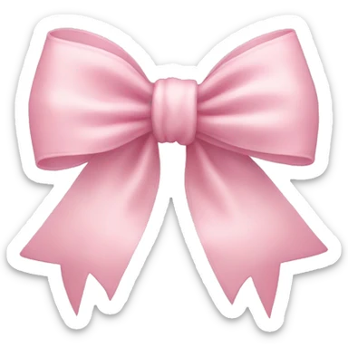 light pink bow sticker