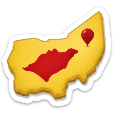 masters yellow map with red flag emoji sticker