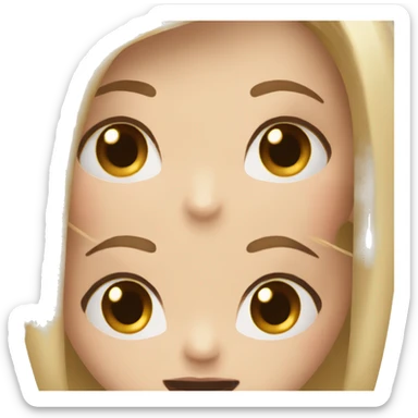 Three female friends: one asian, one blonde hair blue eyes, one brown hair brown eyes sticker