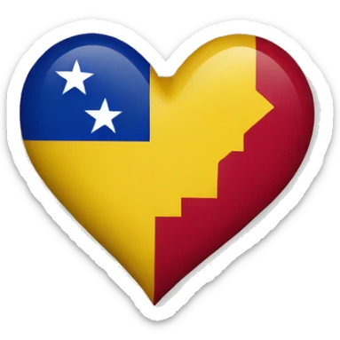 broken heart with Venezuela colors flag sticker