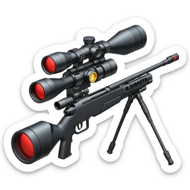 tech sniper rifle with laser scope sticker