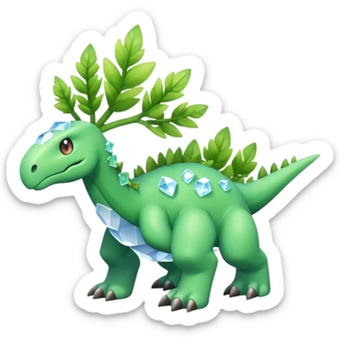 Meganium-Amaura-fakemon (full body) sticker