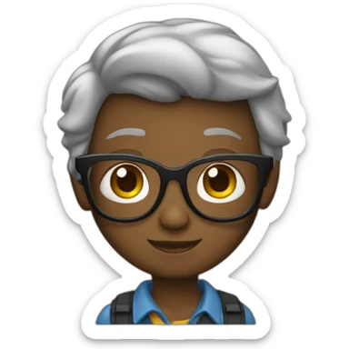 Young brunie geek sticker