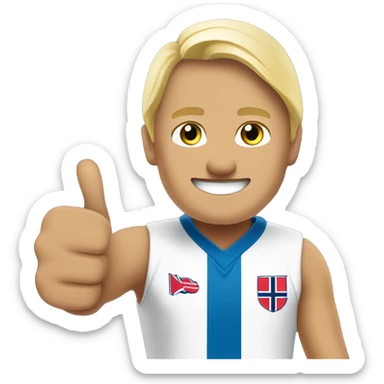 Haaland Norway thumbs up sticker