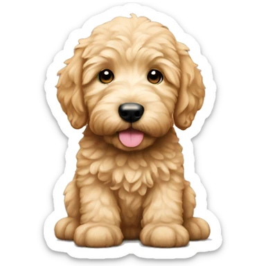 golden doodle puppy  sticker