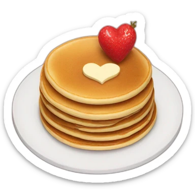Pancakes the heart sticker