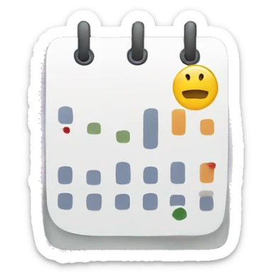 Minimalist calendar icon sticker