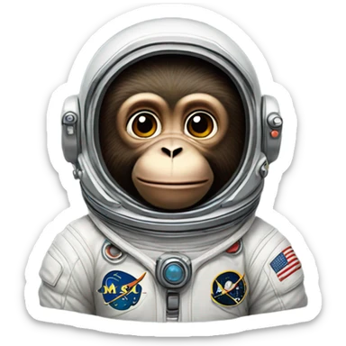 Monkey astronaut  sticker