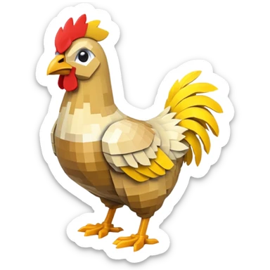 minecraft chicken blocklike sticker