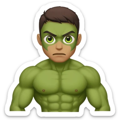 green mutant human sticker