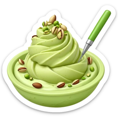 gelato con penna e pistacchio  sticker