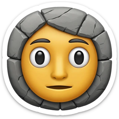 Single dark-gray Roman sanpietrino emoji, minimal and rounded sticker