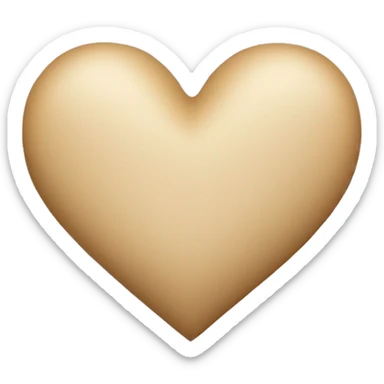 Beige heart  sticker