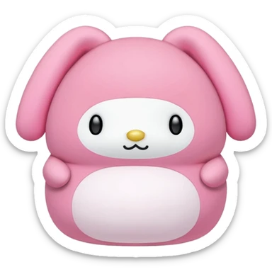 Pink my melody squish mellow  sticker