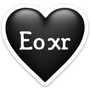 A black heart with the word Desmond written on it sticker