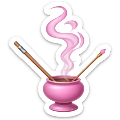 incense pink sticker