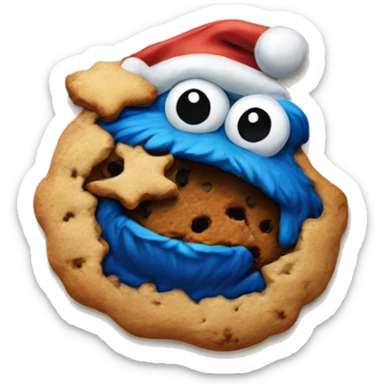 Christmas Cookie monster sticker