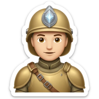 A swift auxiliary soldier in lighter armor, confidently smirks as he prepares to charge.
 sticker