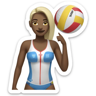 beach volei wman sticker