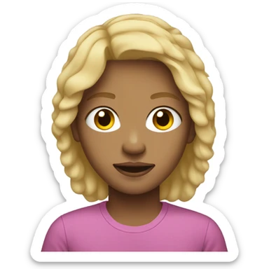 light skin teenager with blond hair sticker