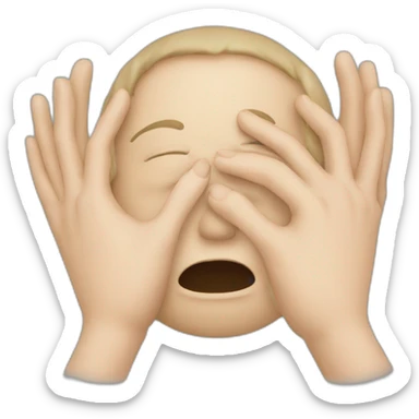 face palm face sticker