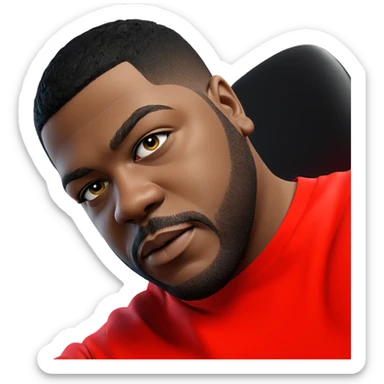 portrait of a stylish man sticker