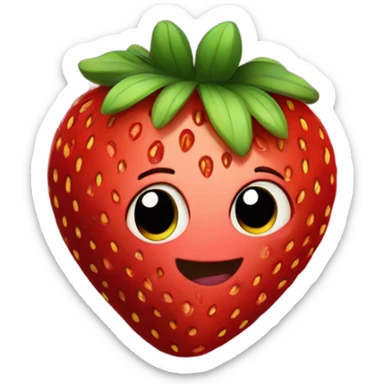 Strawberries floating across the universe sticker